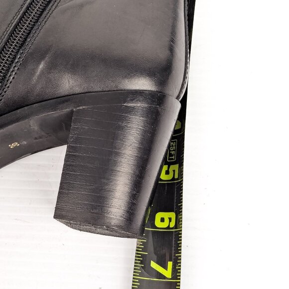 Minelli Women Black Leather Retro Vintage 90s Office Dress Ankle Boots 6US EUR36 - Picture 6 of 7